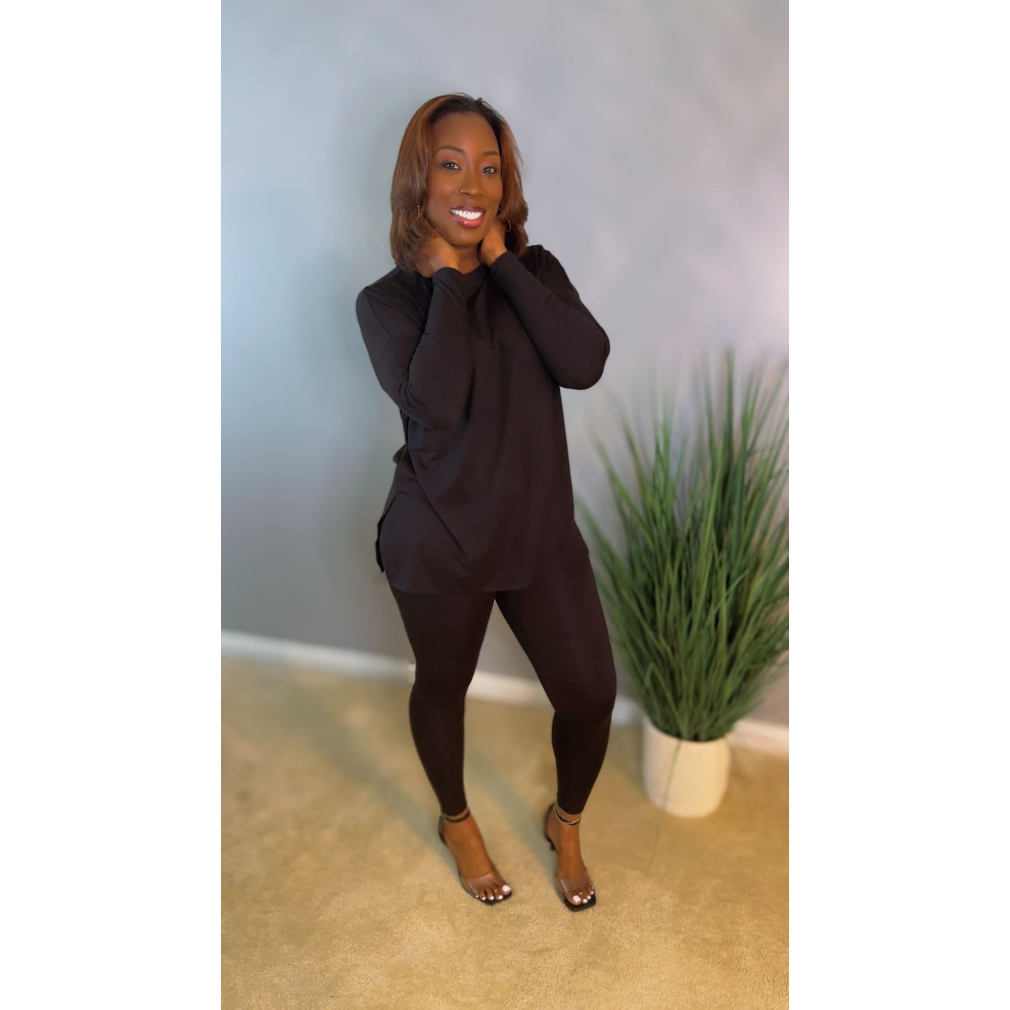 “Never Basic" Set - Black - Long Sleeve