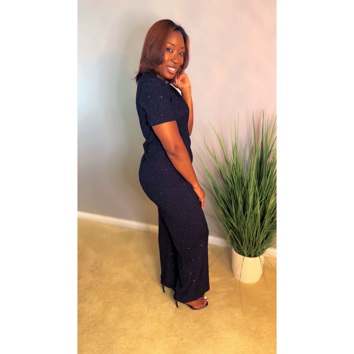 “Ebony Glow” Pant Set