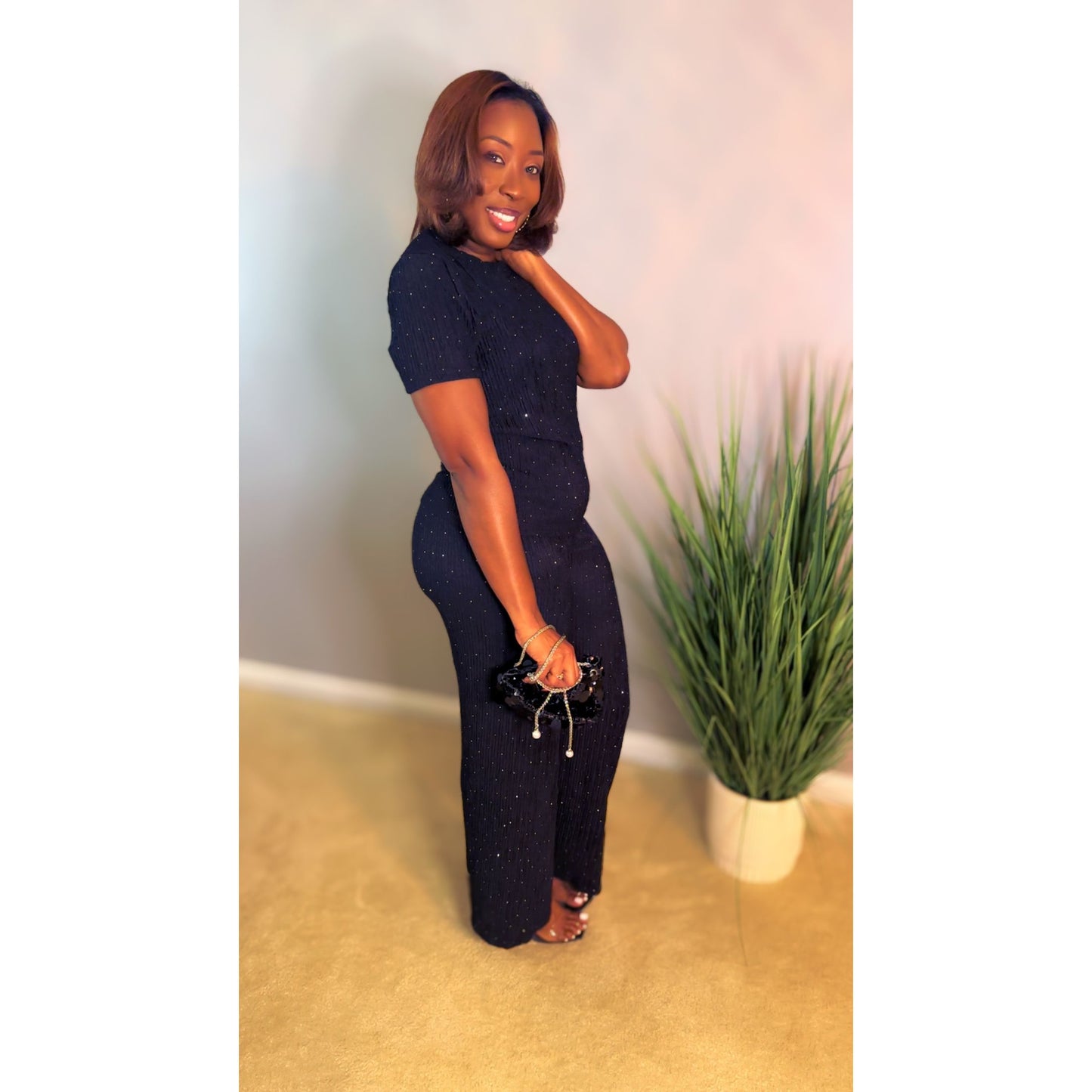 “Ebony Glow” Pant Set
