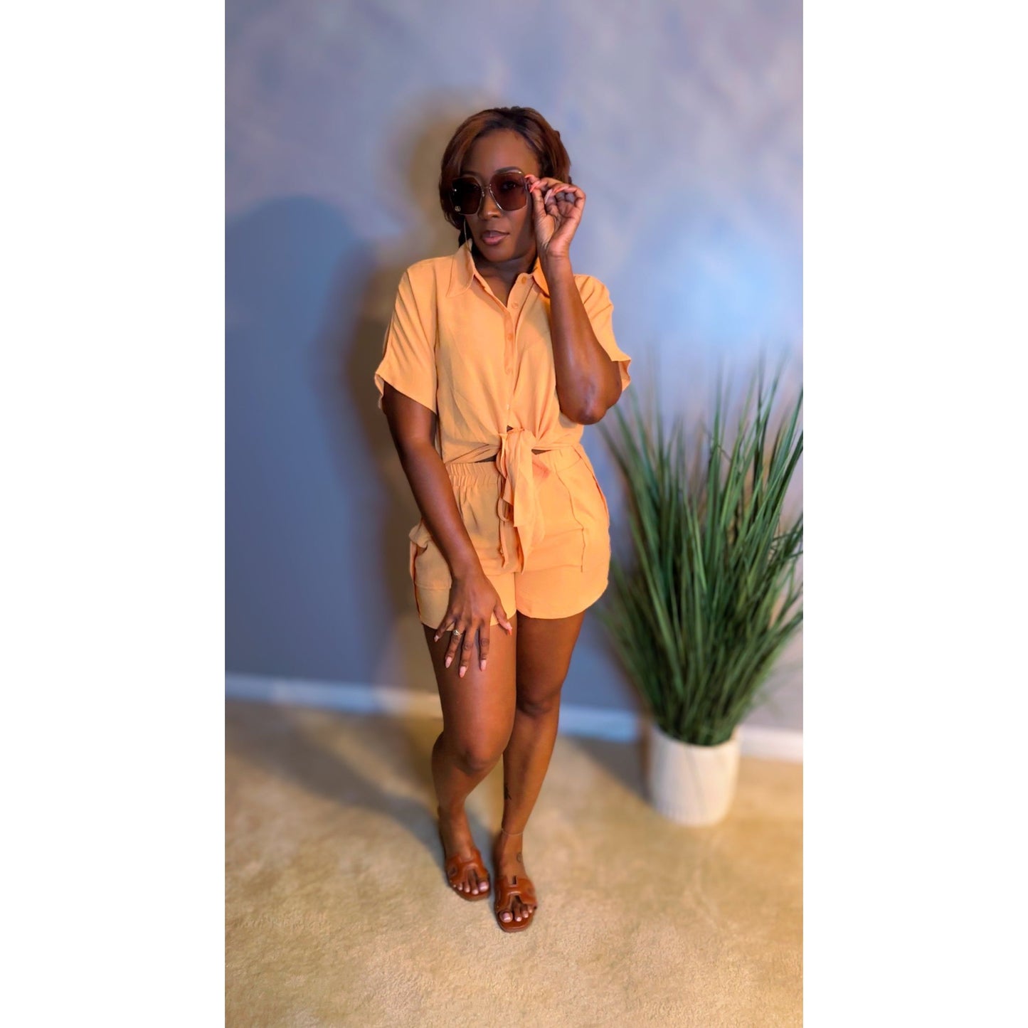 The “Isla” Short Set - Salmon