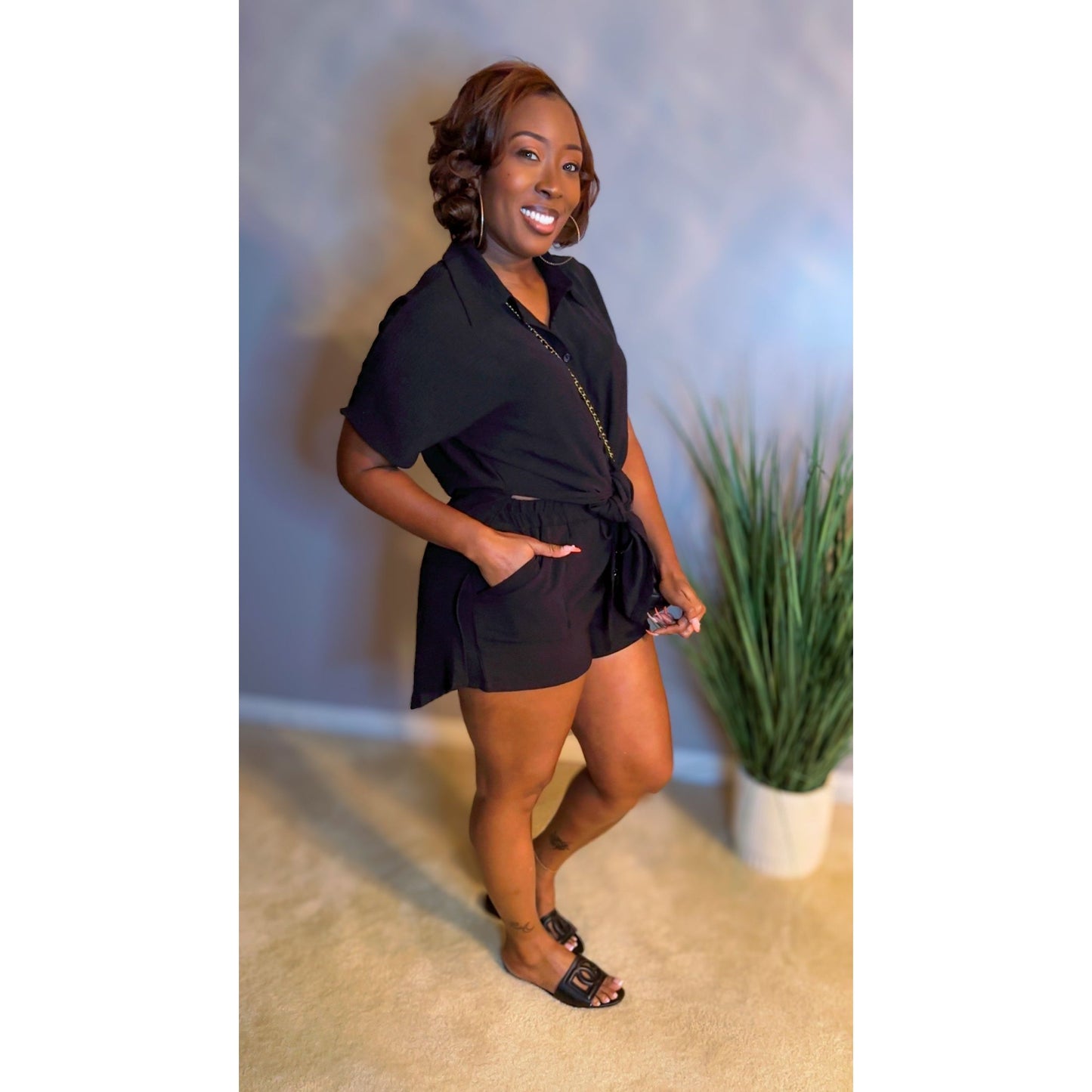 The “Isla” Short Set - Black