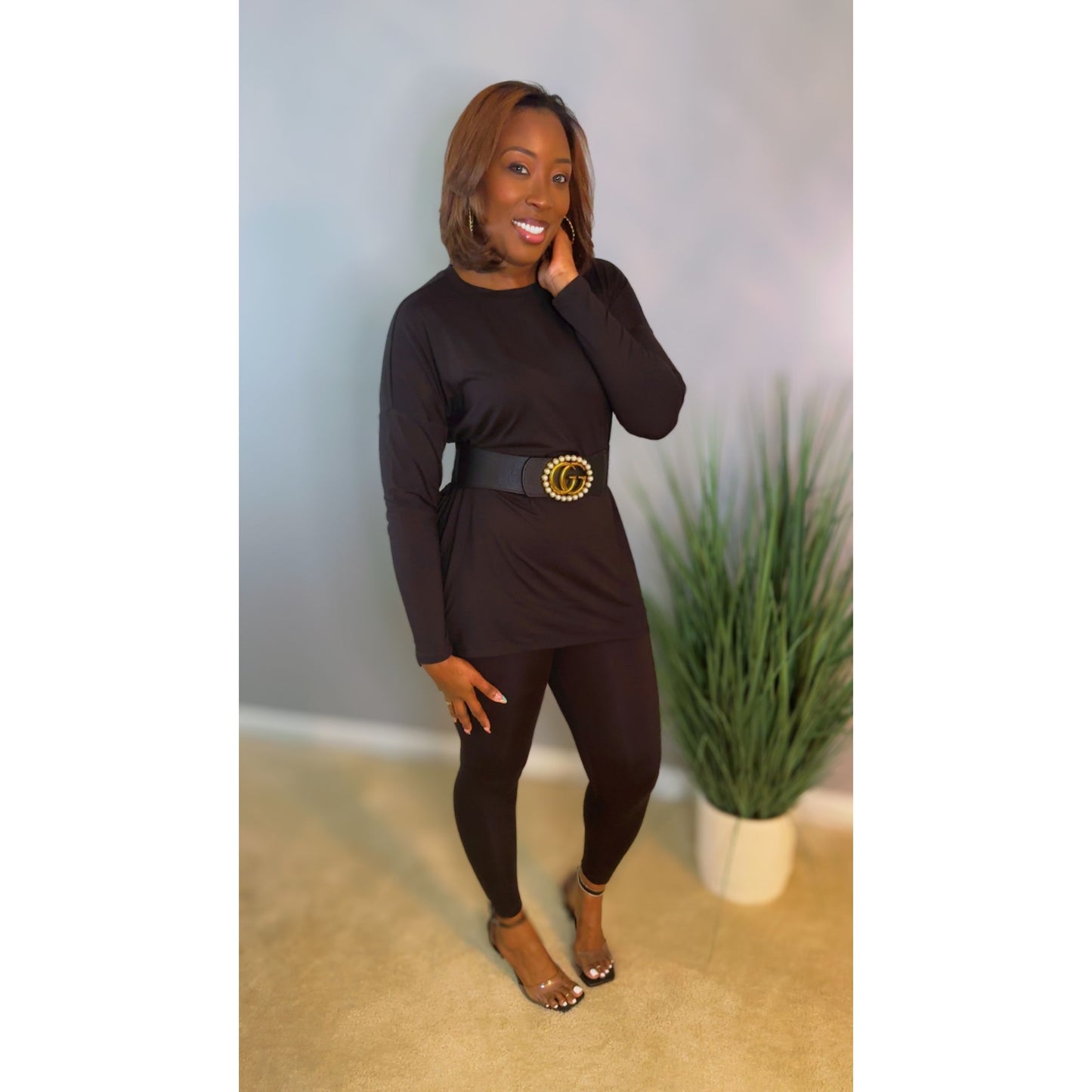 “Never Basic" Set - Black - Long Sleeve