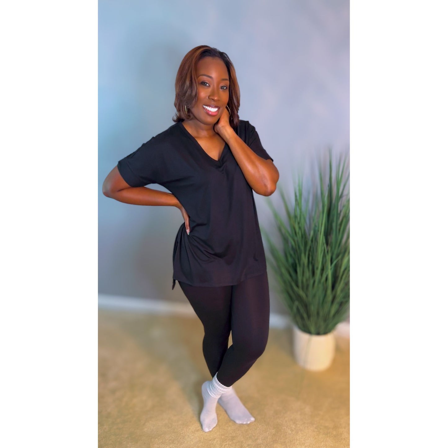 “Never Basic" Set - Black - Short Sleeve