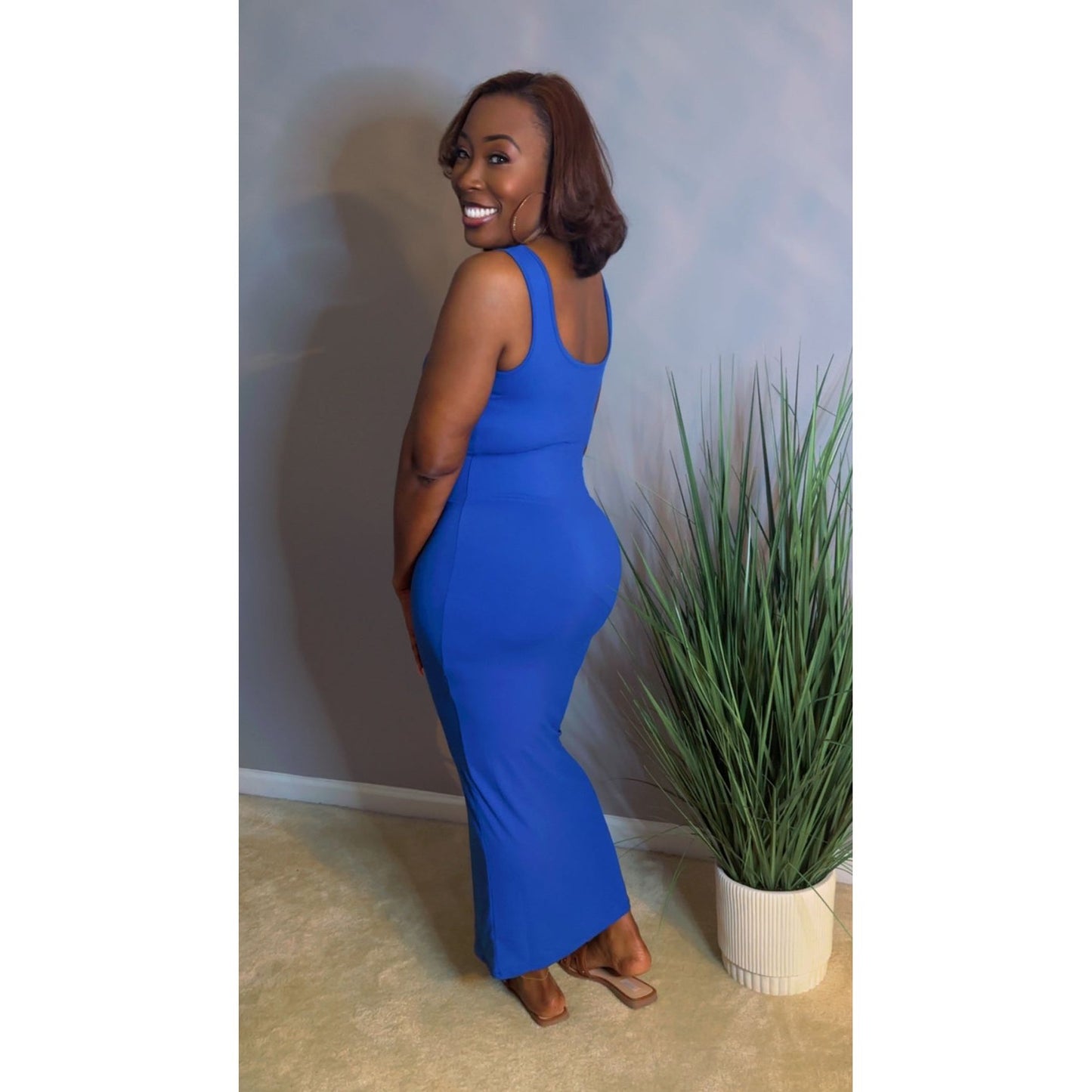 "Never Basic" Sundress - Classic Blue