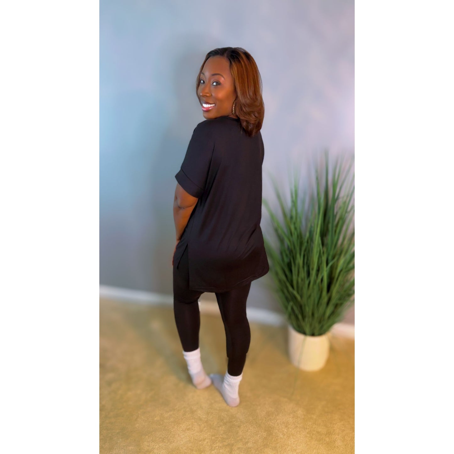 “Never Basic" Set - Black - Short Sleeve