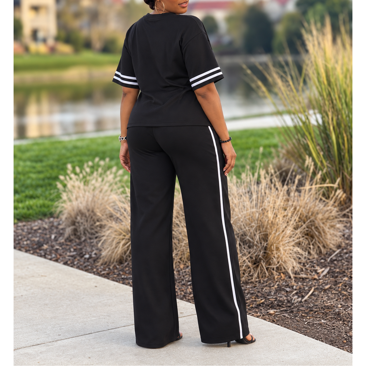 The "Lennox" Stripe Set - Black