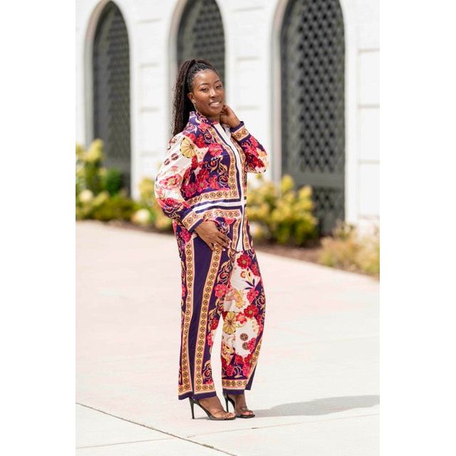 “Brown Sugar” Multi Color 2 Piece Satin Pants Set