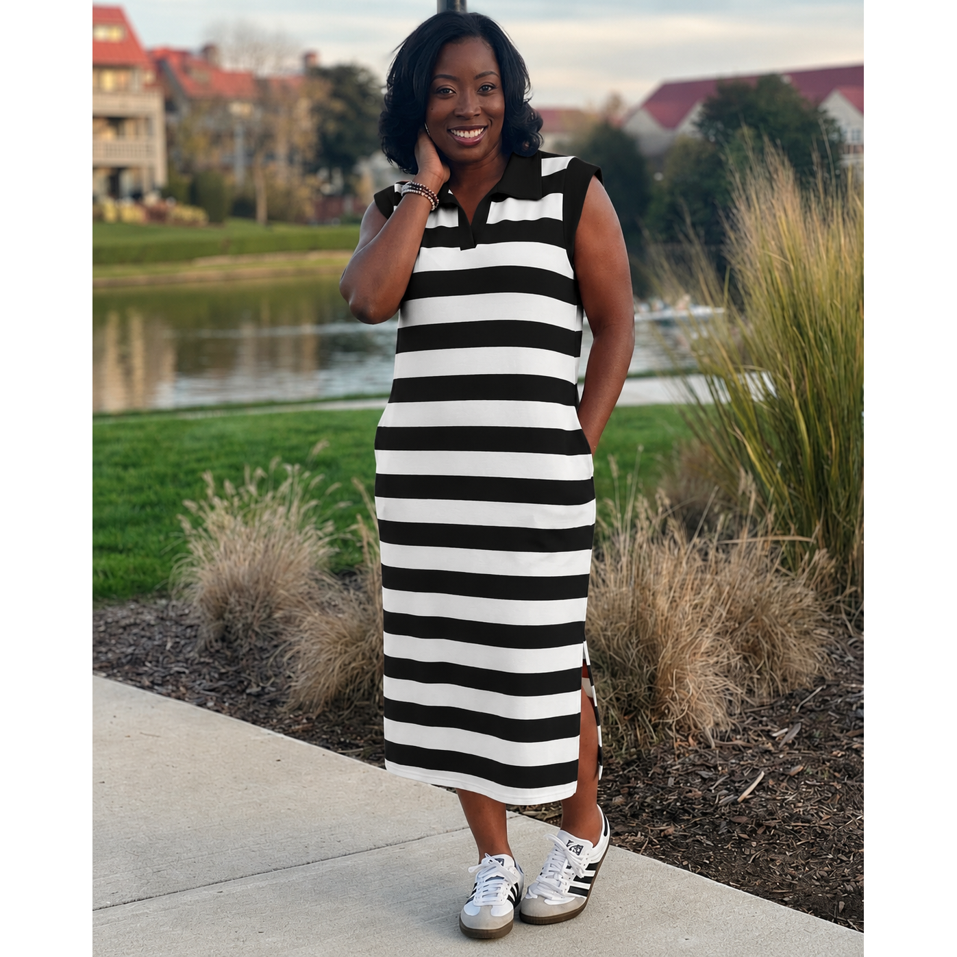 yellow and white maxi dress majolica print cotton with smocked bodice – Ornare Living V Neck Navy Blue SCHL002722_R_M stretch material Size:US14