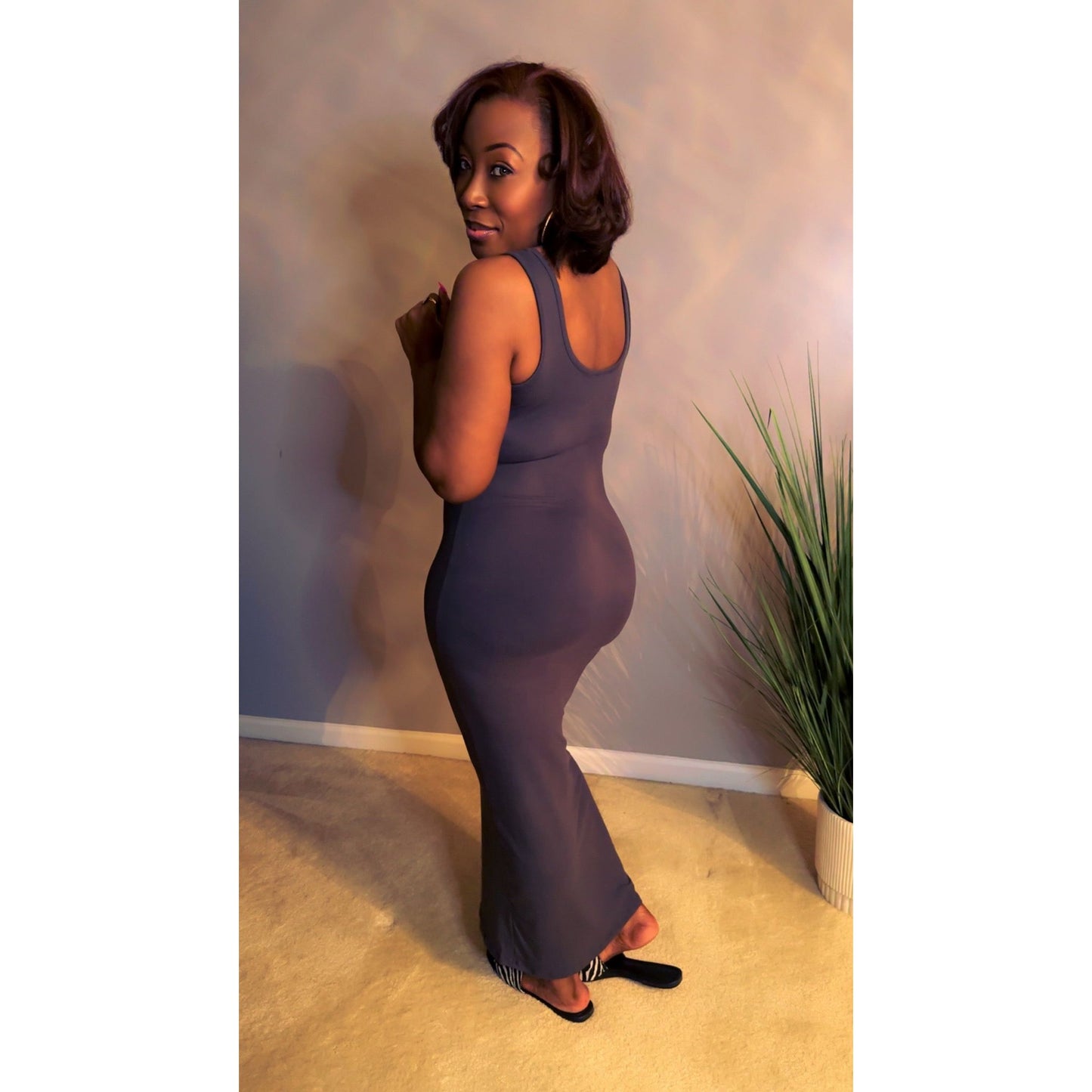 "Never Basic" Sundress - Grey