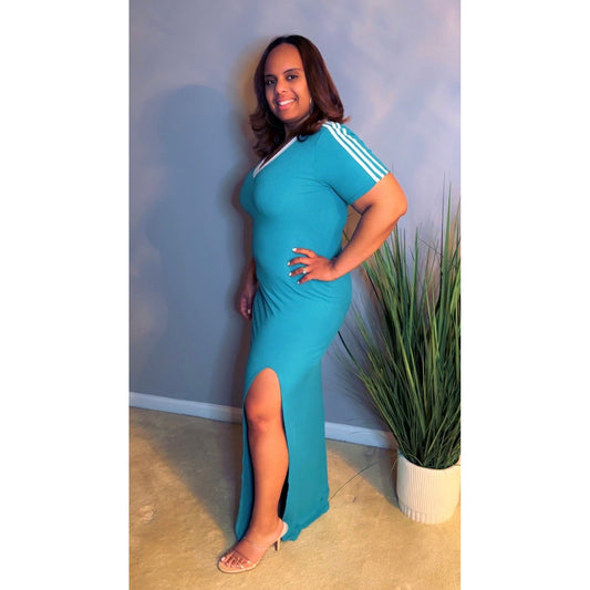 "Breeze in Jade" Maxi Dress - Plus/Curve
