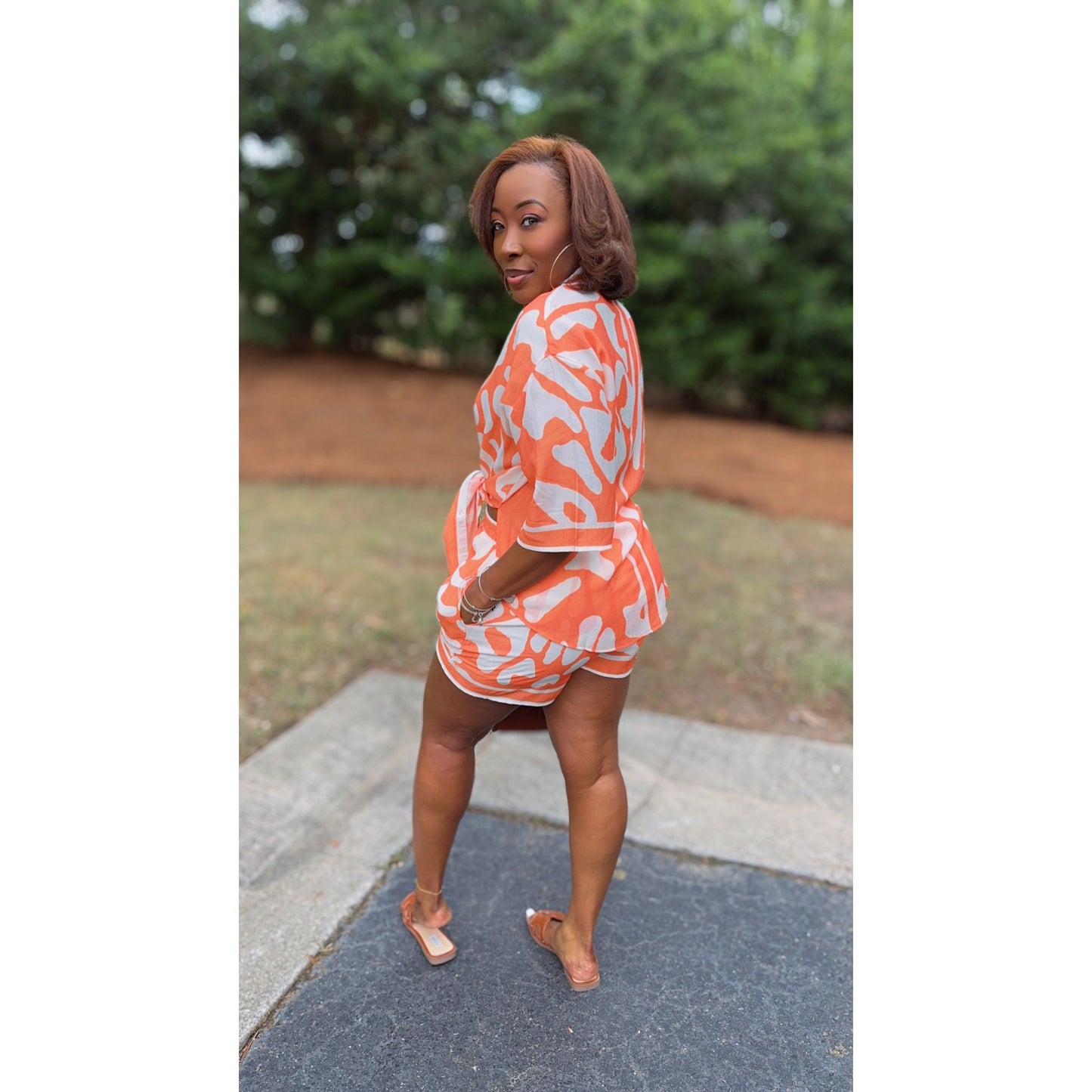 "Peach Please" 2 Piece Short Set