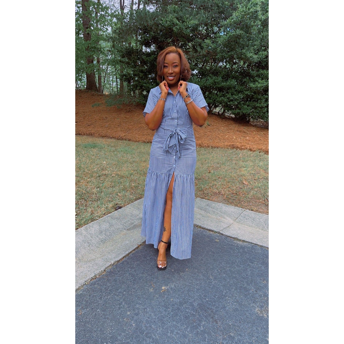 "Giselle" Striped Maxi Dress