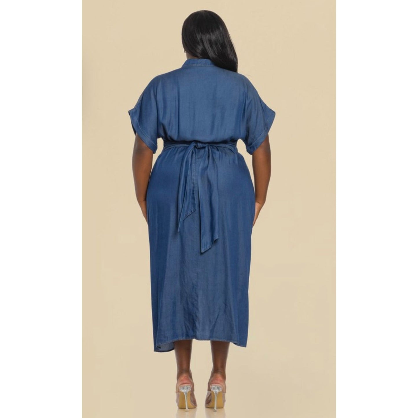 The"Denim Darling" Midi Dress Plus