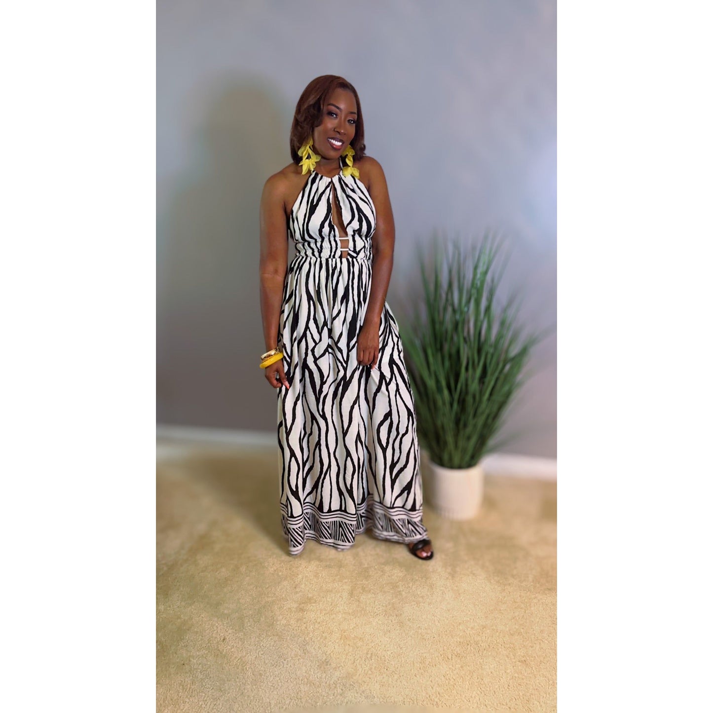 The "Monica" Halter Maxi Dress