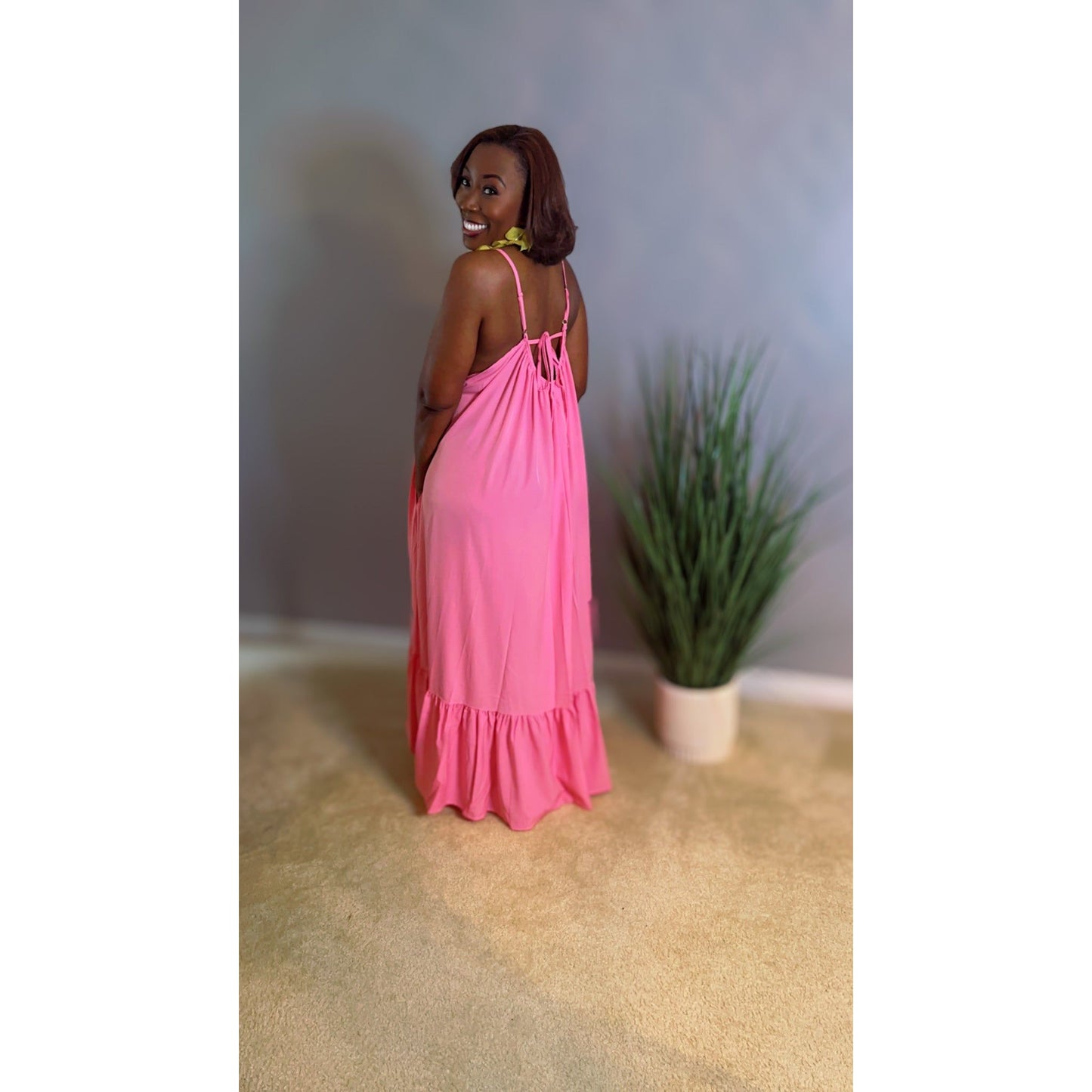 "Seleah" Maxi Dress - Pink