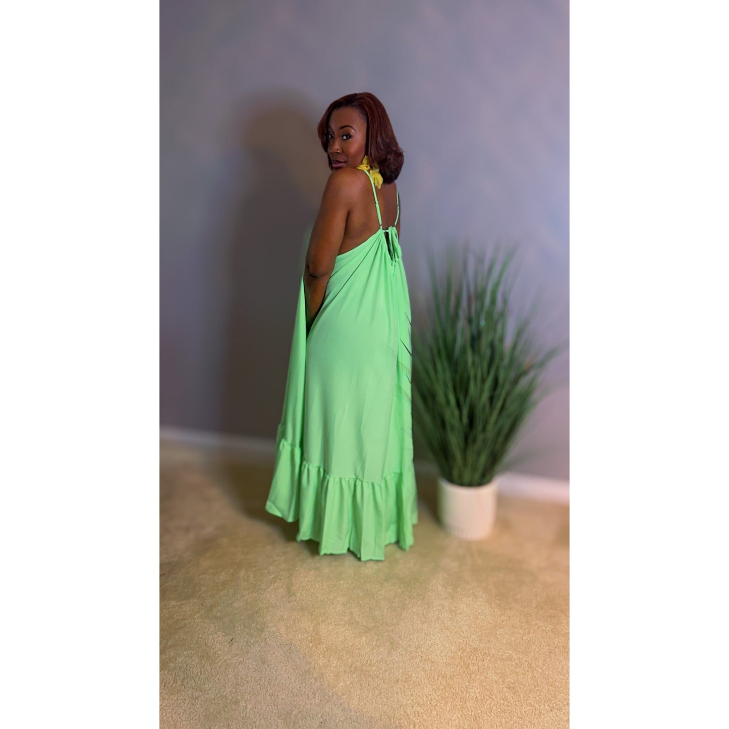 "Seleah" Maxi Dress - Green