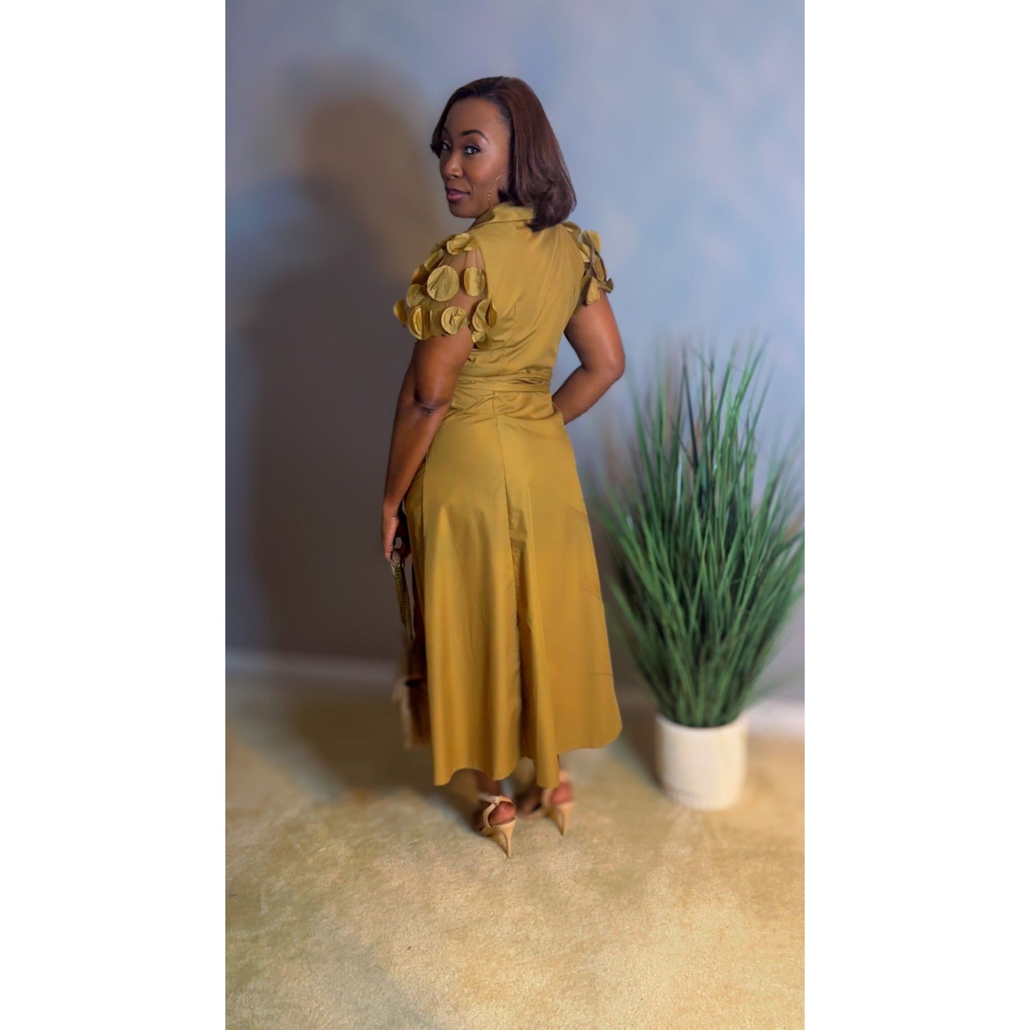 "Whisper & Wink" Lace Midi Dress