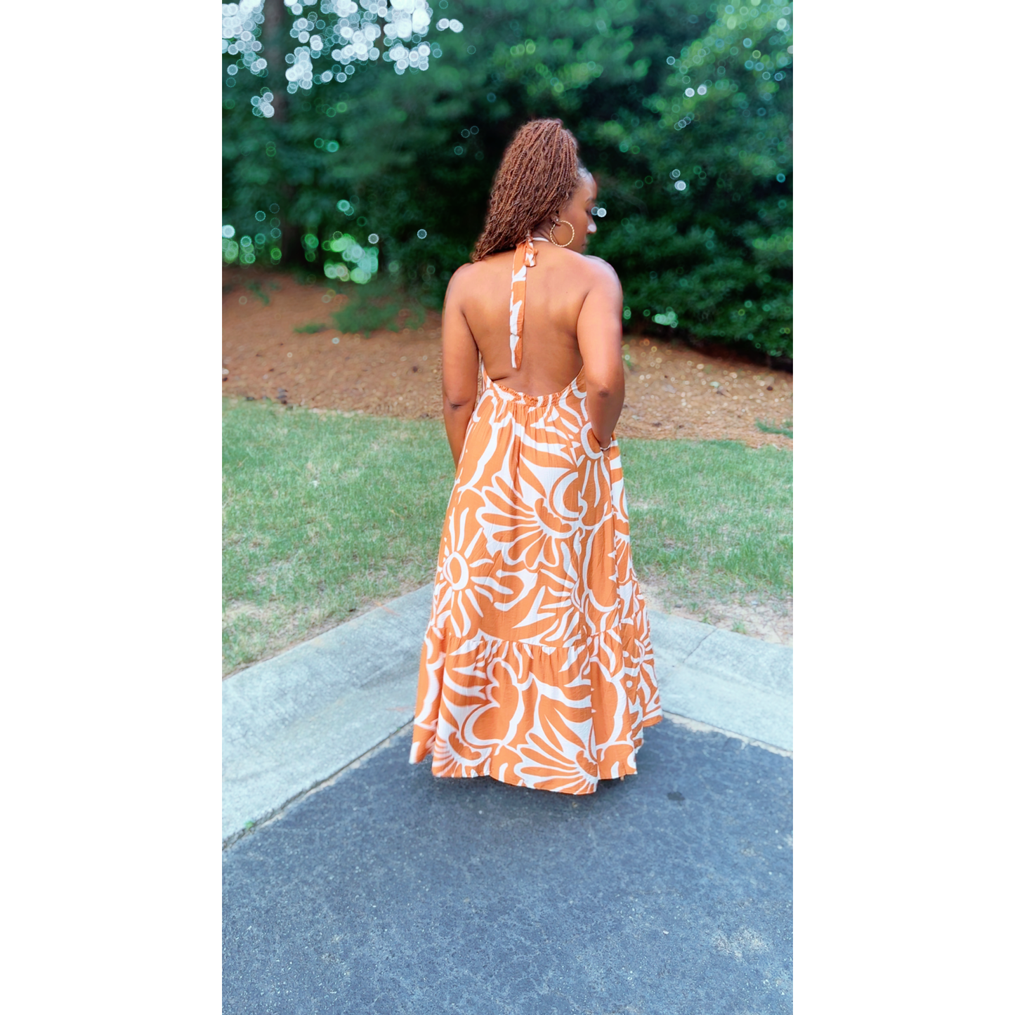 "Nina Bliss" Halter Smocked Dress