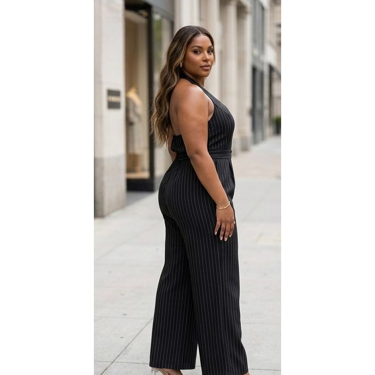 The “Monroe” Pinstripe Jumpsuit
