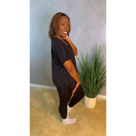“Never Basic" Set - Black - Short Sleeve