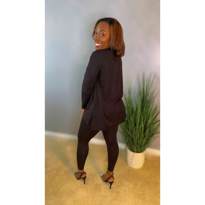 “Never Basic" Set - Black - Long Sleeve