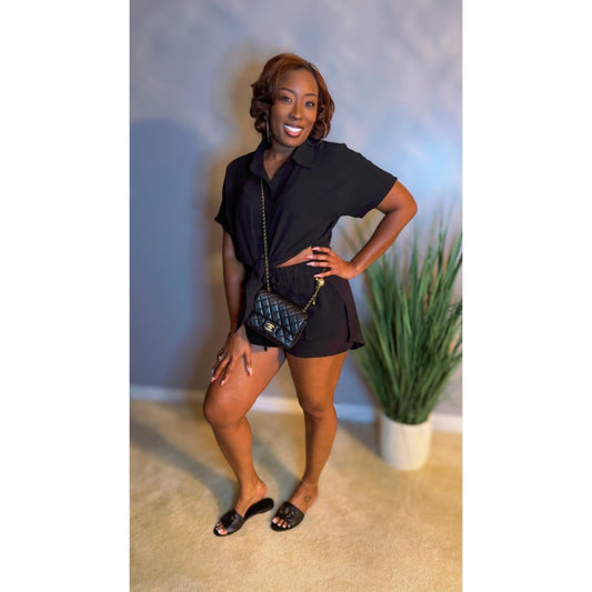 The “Isla” Short Set - Black