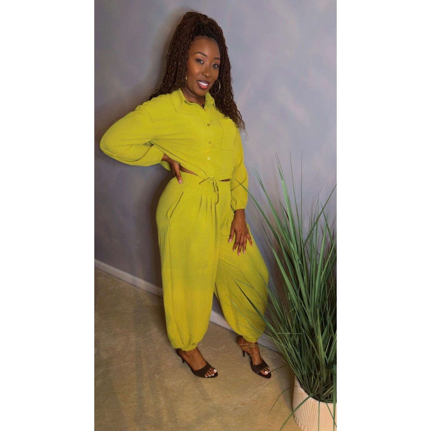 The “Dakota” Tie Top Pant Set