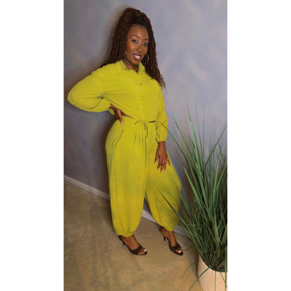 The “Dakota” Tie Top Pant Set