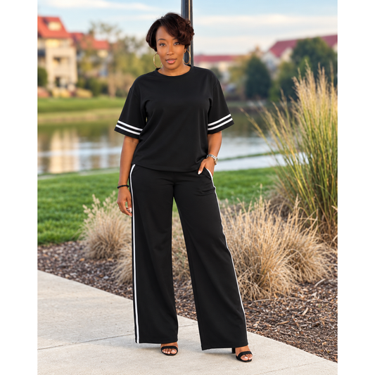 The "Lennox" Stripe Set - Black