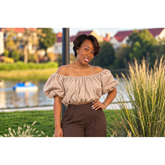 The "Portia" Puff Off The Shoulder Top