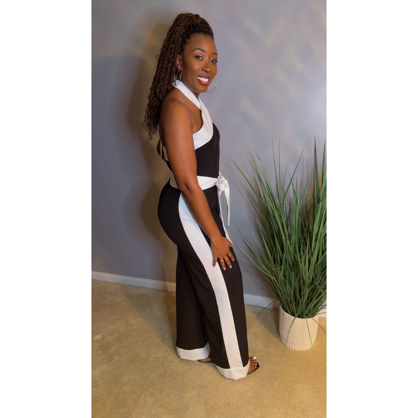 “Bianca Noir” Halter Jumpsuit