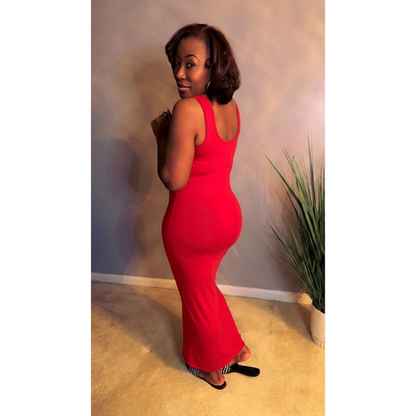 "Never Basic" Sundress - Ruby