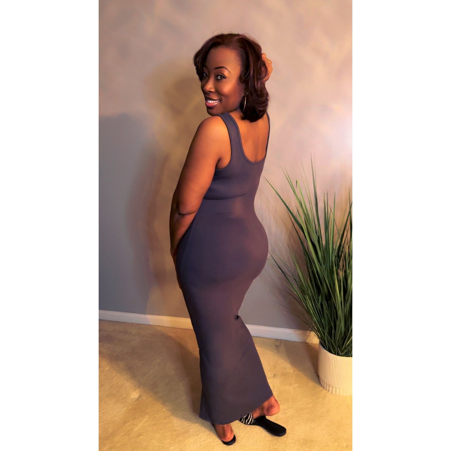 "Never Basic" Sundress - Grey