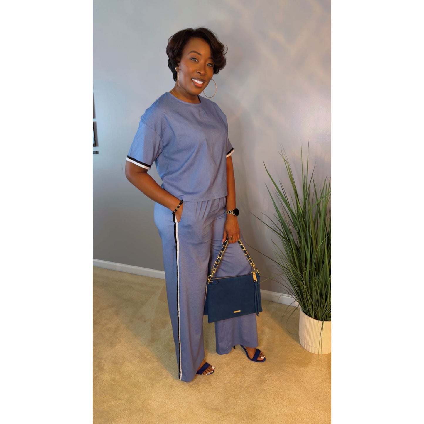 "Sloane Ease" Denim Set