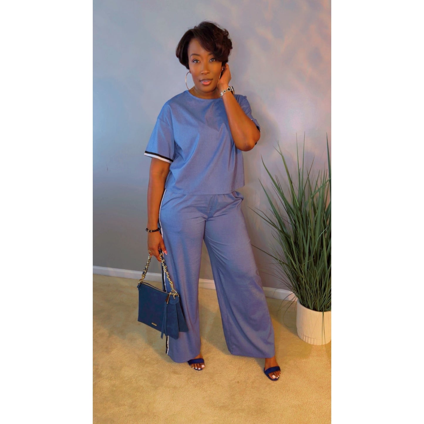 "Sloane Ease" Denim Set