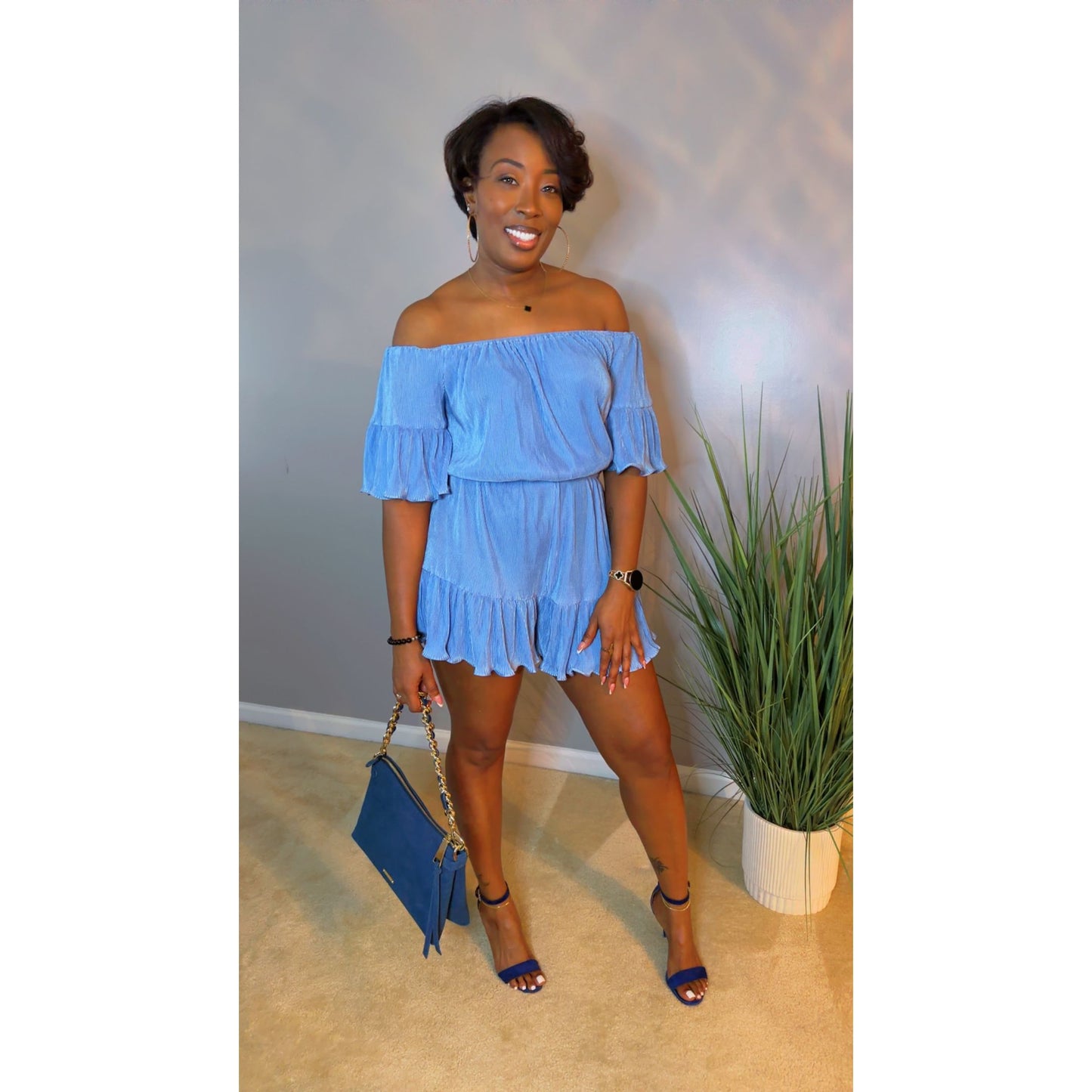 "Noelle" Soft Off Shoulder Romper