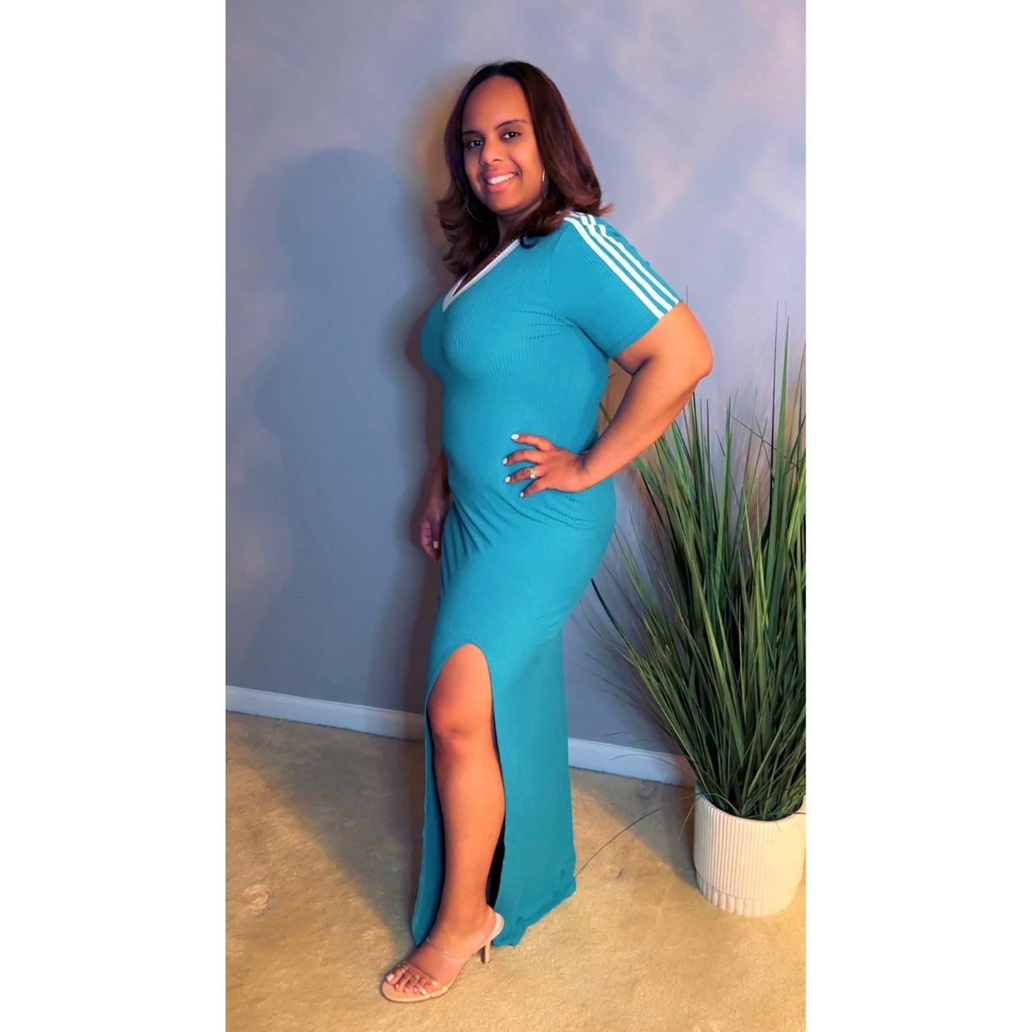"Breeze in Jade" Maxi Dress - Plus/Curve