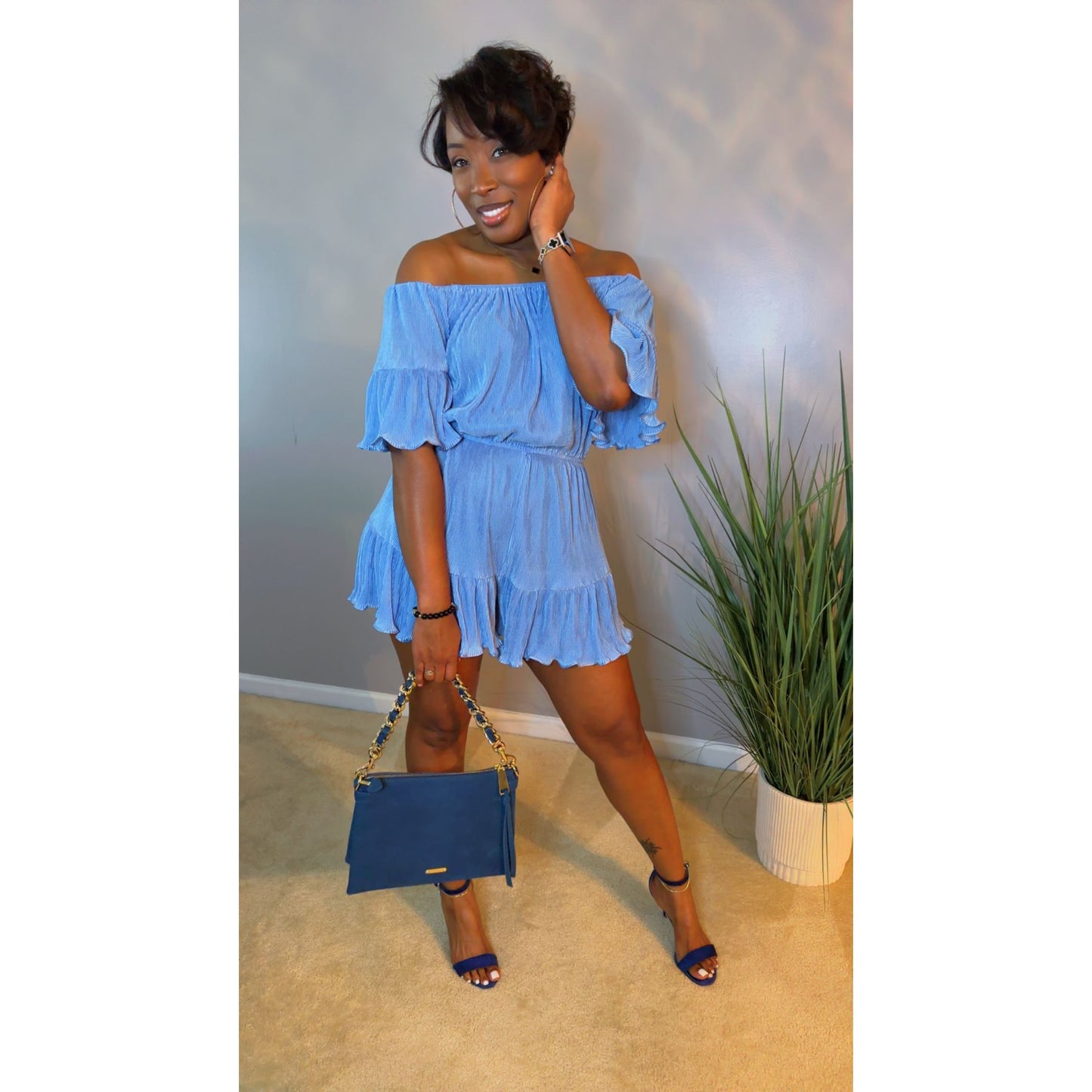 "Noelle" Soft Off Shoulder Romper