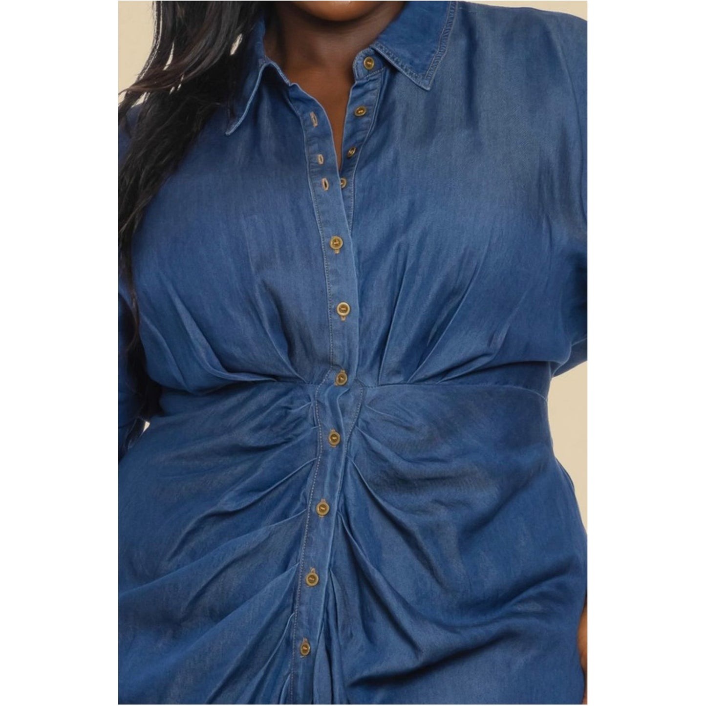 The"Denim Darling" Midi Dress Plus