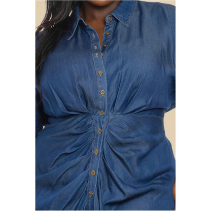 The"Denim Darling" Midi Dress Plus