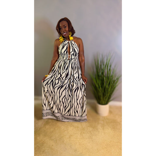 The "Monica" Halter Maxi Dress
