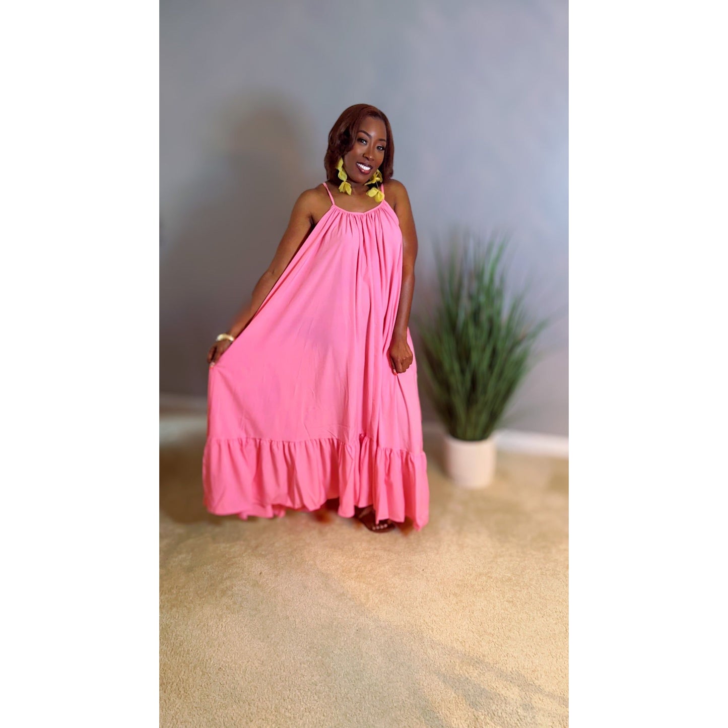 "Seleah" Maxi Dress - Pink