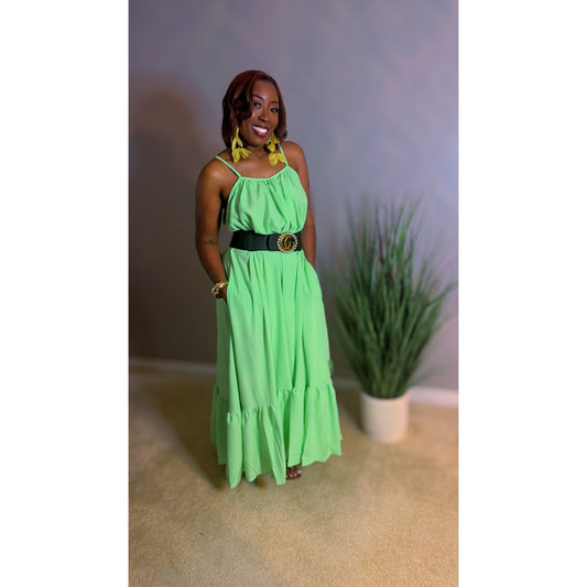 "Seleah" Maxi Dress - Green