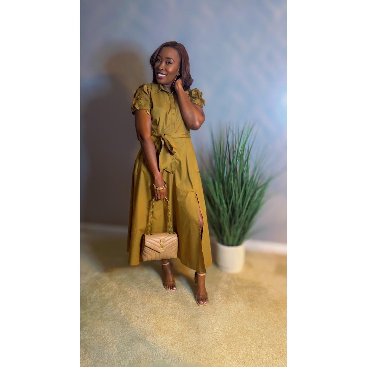 "Whisper & Wink" Lace Midi Dress