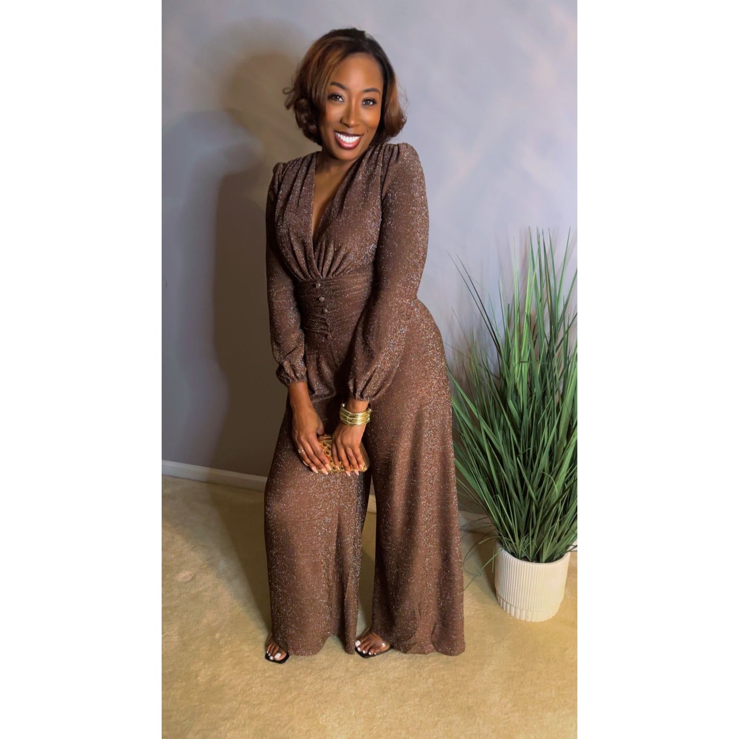 The "Naomi" Glitter Jumpsuit