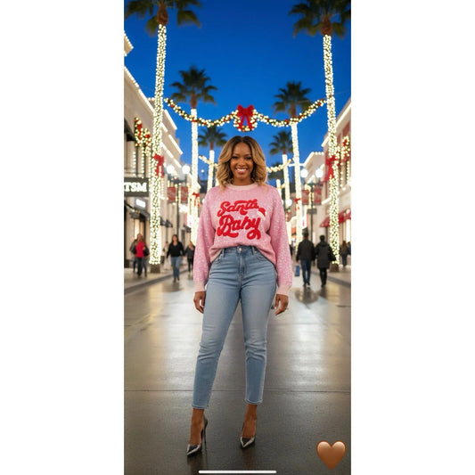 Santa Baby Sequins Sweater Top