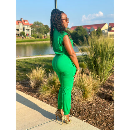 "Brianna" Jumpsuit Jogger - Green