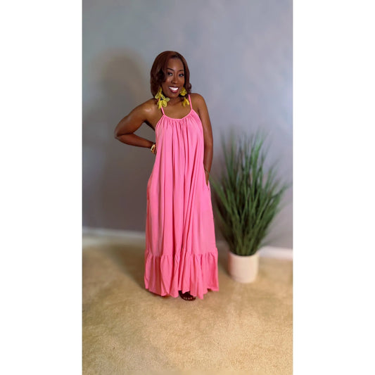 "Seleah" Maxi Dress - Pink